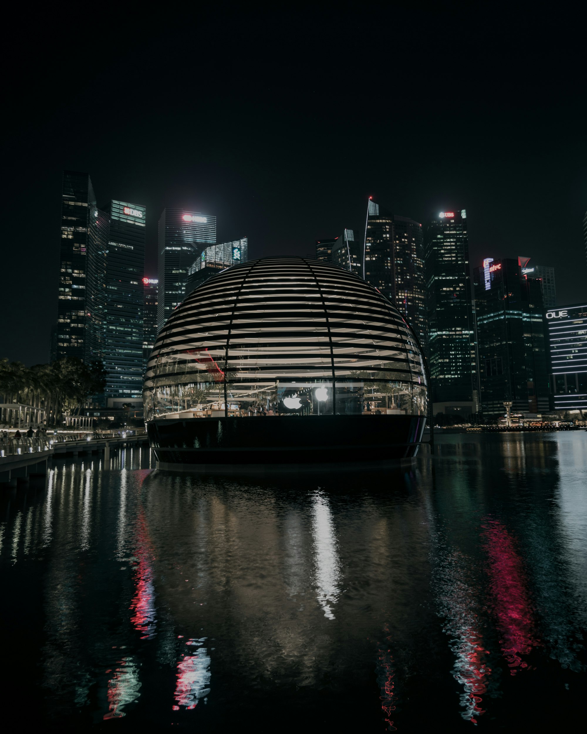 black and white boat on river during night time